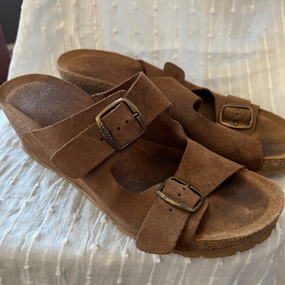 Brown Suede Women's Sandals